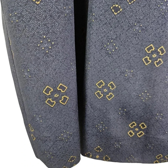 Vintage‎ J.B.S. Ltd Blue Patterned 3/4 Sleeve Tunic Button Front Womens Size 14P - Picture 5 of 11